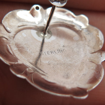 Old Pawn Sterling Silver Turquoise Coral Lapis Sugilite Malachite Heart Earrings