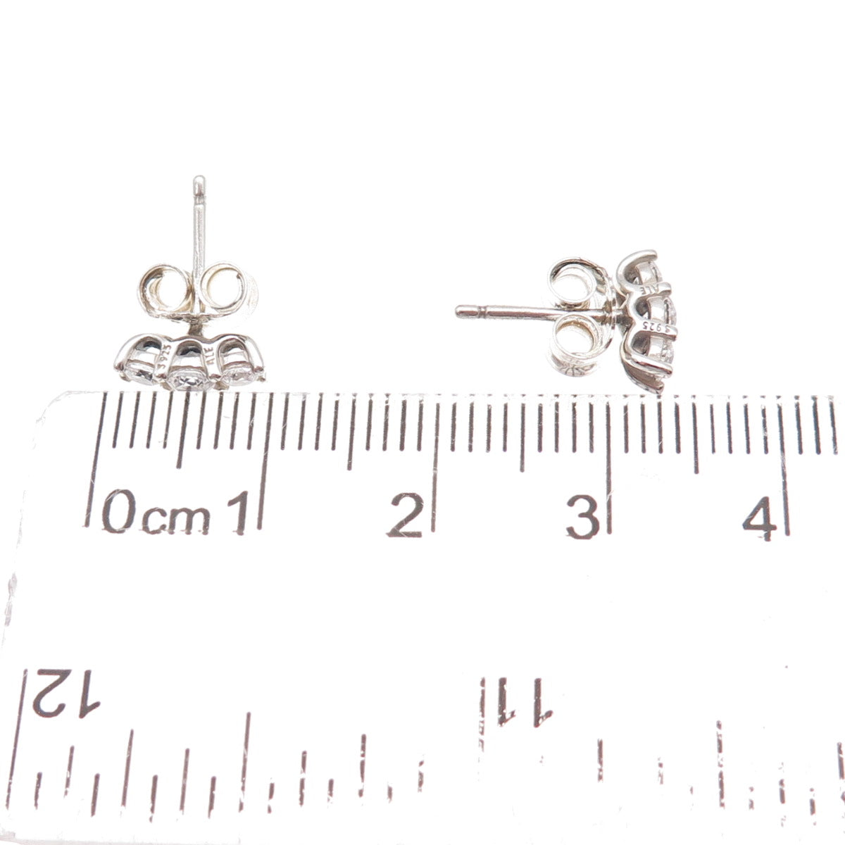 Pandora 925 Sterling Silver C Z Sparkling Elegance Stud Earrings