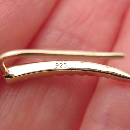 925 Sterling Silver Gold Plated Round-Cut Multi-Color C Z Earrings