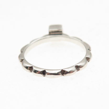 925 Sterling Silver Vintage Real Smoky Quartz Ring Size 5
