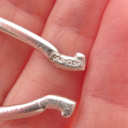 950 Silver 2-Tone Vintage Leo Zodiac Sign Key Fob Chain Holder