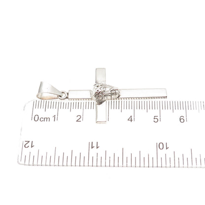 PPC Princess Pride 925 Sterling Silver Vintage Jesus Cross Charm Pendant