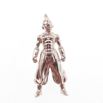925 Sterling Silver Vintage Majin Buu Cartoon Character 3D Slide Charm Pendant