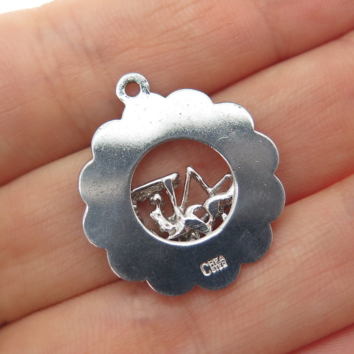 CREA 925 Sterling Silver Vintage Nassau Carriage Charm Pendant