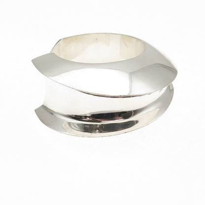Simon Sebbag 925 Sterling Vintage Modernist Heavy 97.1g Adjustable Bracelet 6.5"
