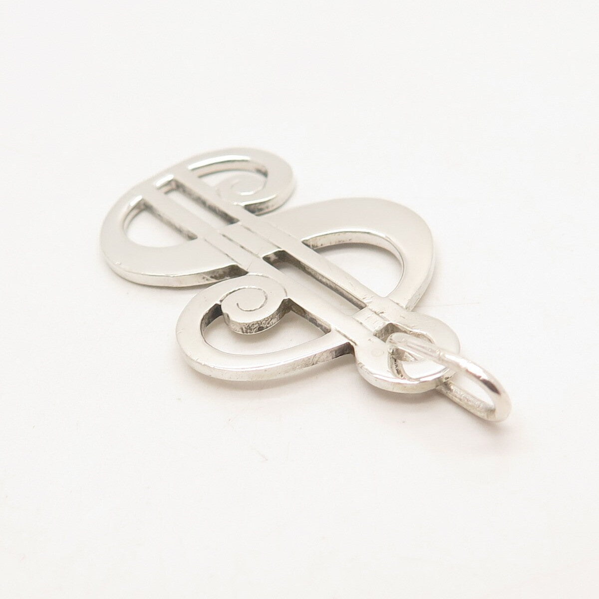 925 Sterling Silver Vintage Dollar Sign Pendant