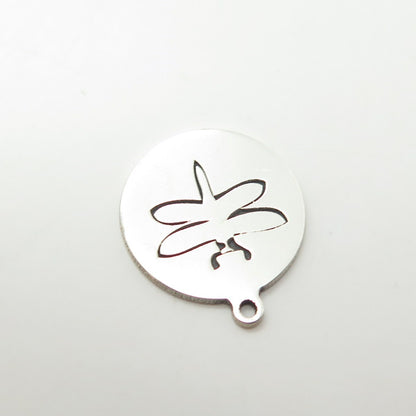 925 Sterling Silver USA Two In Town Dragonfly Charm Pendant