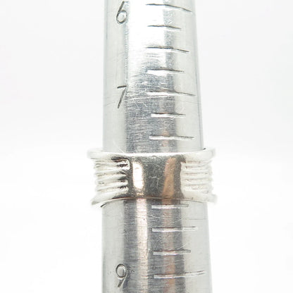 925 Sterling Silver Vintage Modernist Ring Size 8.25