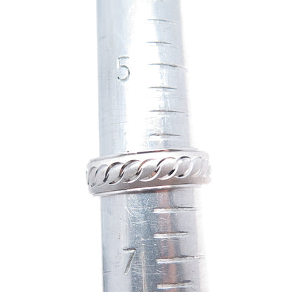 925 Sterling Silver Vintage Engraved Link Band Ring Size 6.25