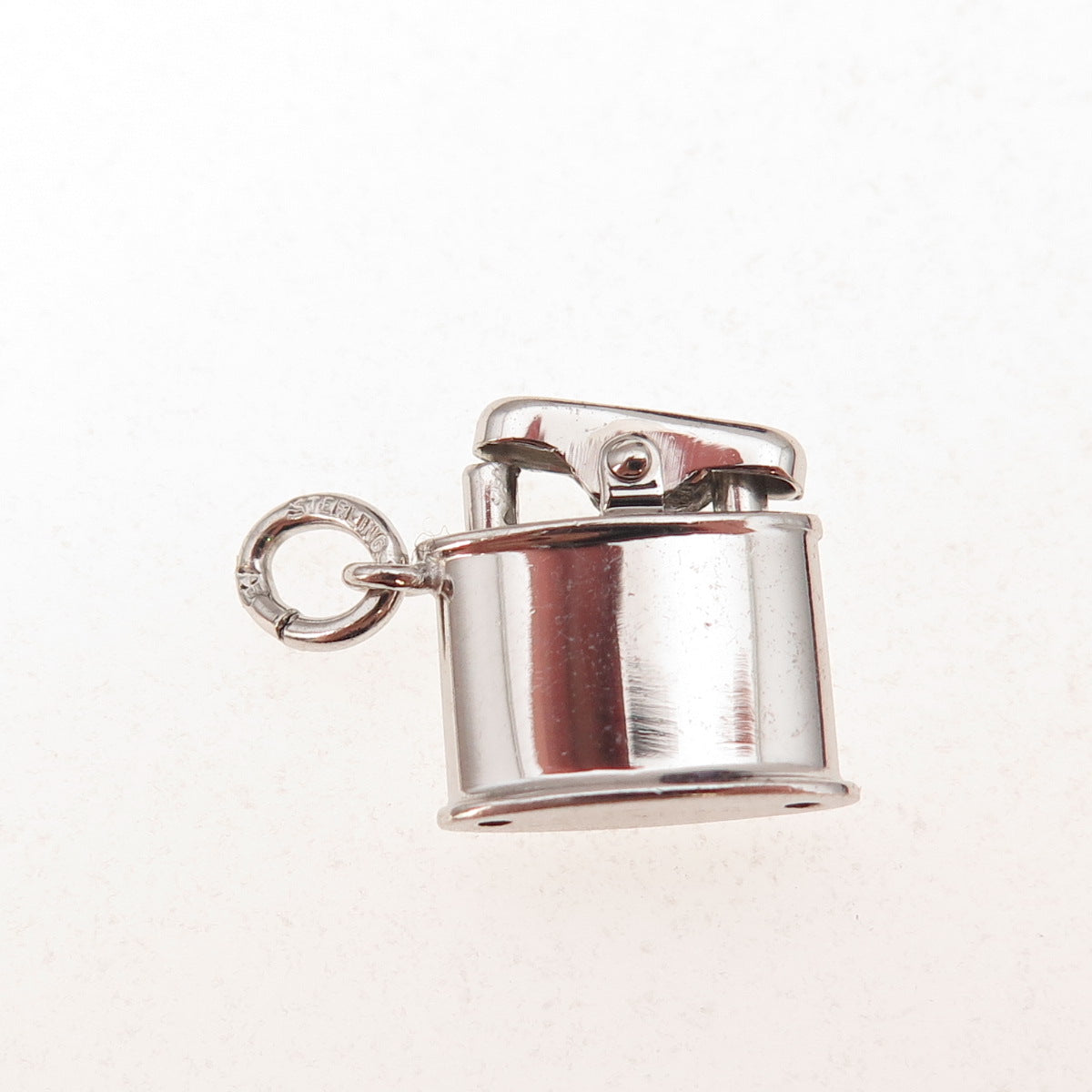 Art's Elegance Sterling Silver Antique Art Deco Cigarette Lighter Charm Pendant