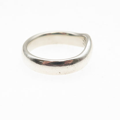 Tiffany & Co. Elsa Peretti 925 Sterling Silver Vintage Wavy Band Ring Size 6.5