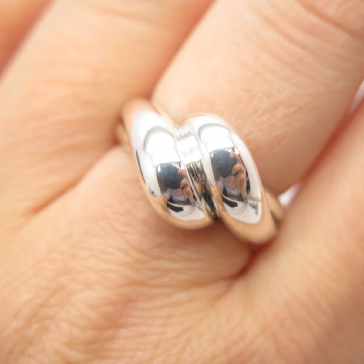 925 Sterling Silver Vintage Twisted Ring Size 7.5