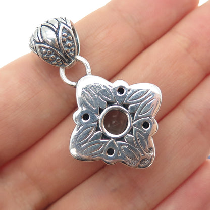 Samuel Benham 925 Sterling Silver 18K Gold Vintage Real Blue Topaz Star Pendant