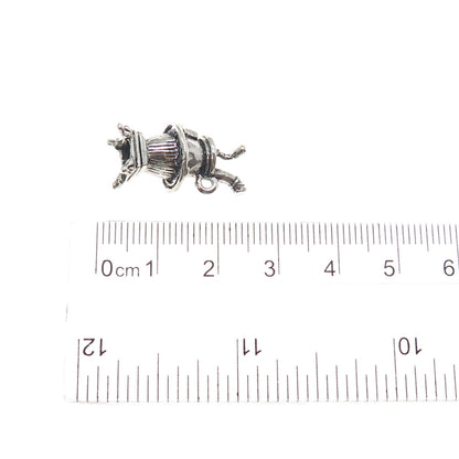 925 Sterling Silver Vintage Potbelly Stove Oxidized 3D Charm Pendant