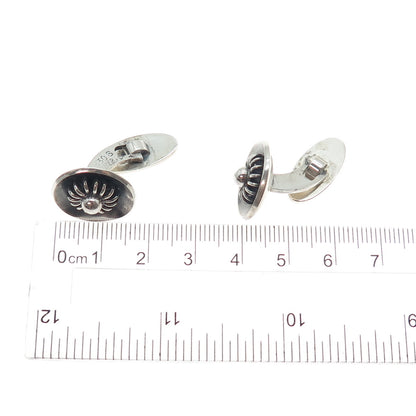 WILLY JACOB KROGMAR 830S Silver Vintage Denmark Cannetille Oxidized Cufflinks