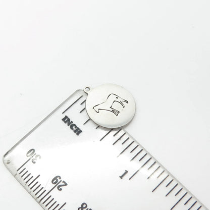 925 Sterling Silver USA Two In Town Horse Charm Pendant