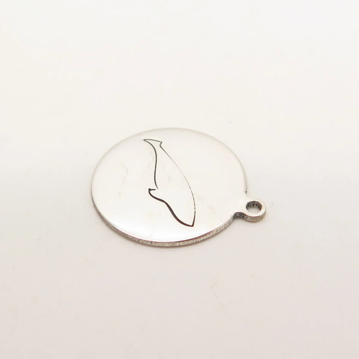 925 Sterling Silver USA Two In Town Fish Charm Pendant