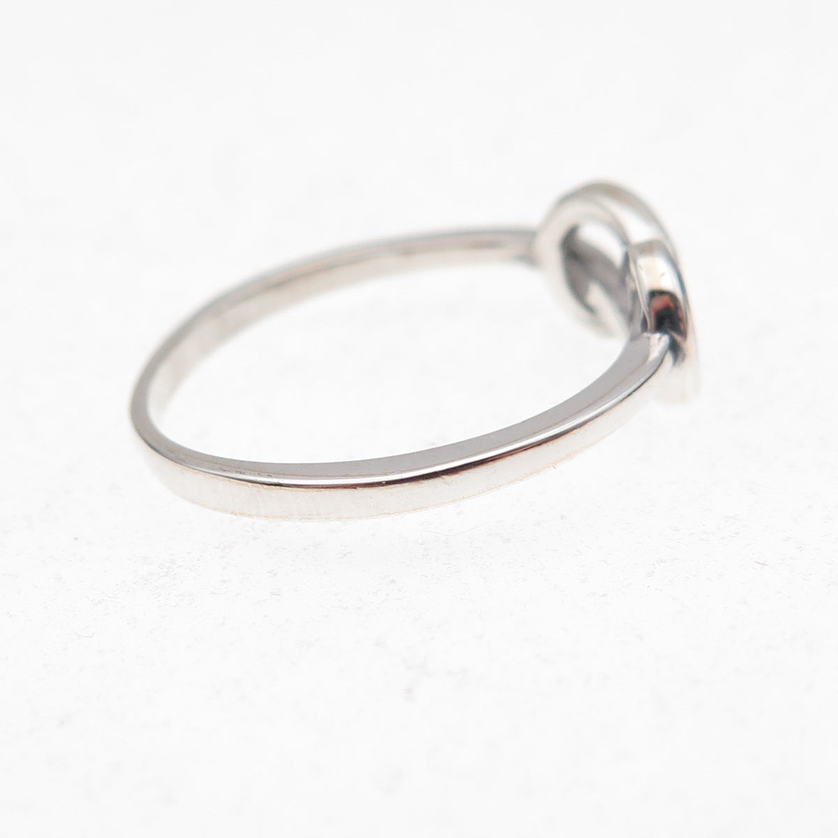 925 Sterling Silver Vintage Infinity Knot Oxidized Ring Size 7.75