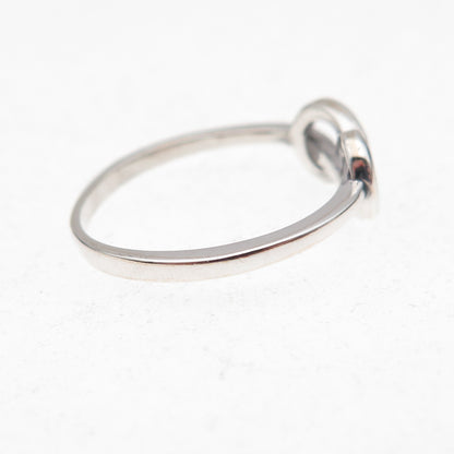 925 Sterling Silver Vintage Infinity Knot Oxidized Ring Size 7.75