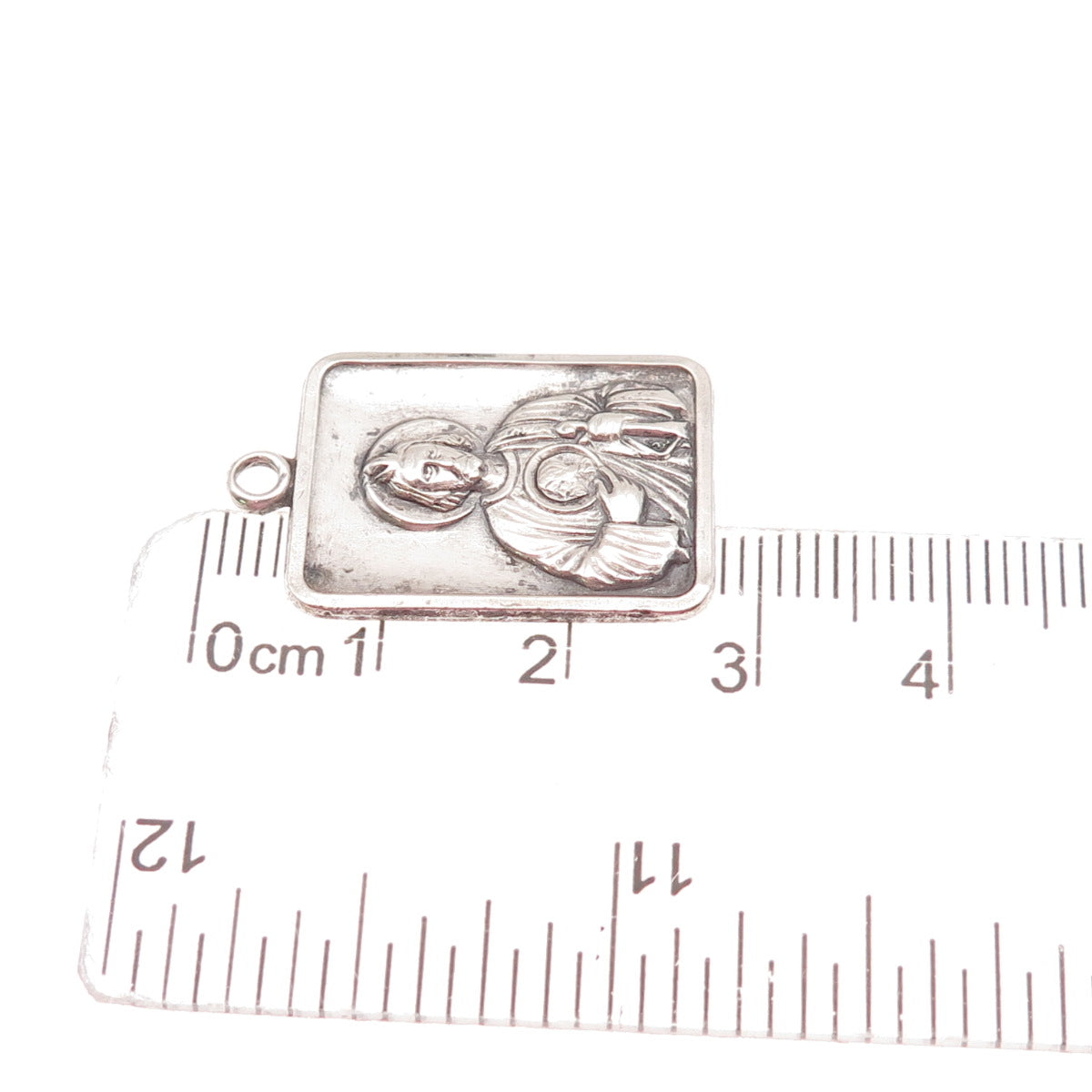 Atelier 925 Sterling Silver Antique Art Deco St. Jude Religious Charm Pendant