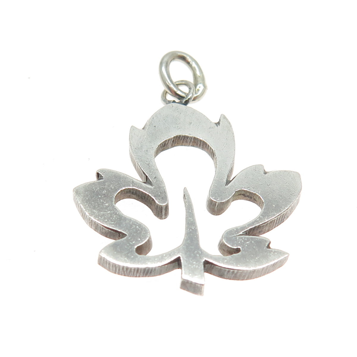 BSC BARBOUR 925 Sterling Silver Vintage Maple Leaf Pendant