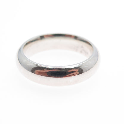 925 Sterling Silver Vintage Classic Wedding Band Ring Size 5.25