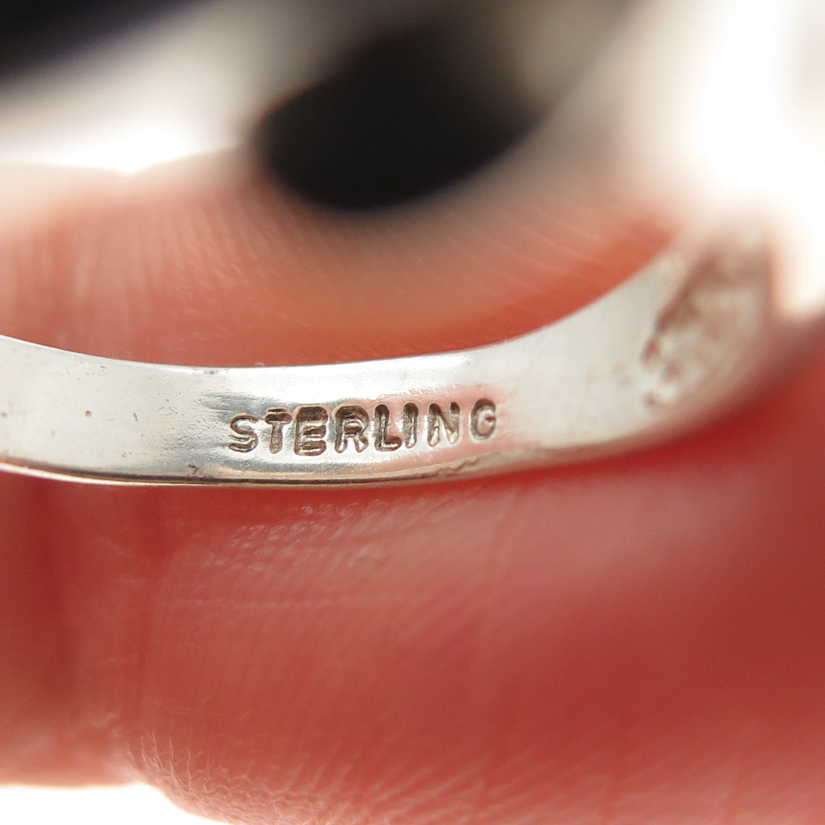 925 Sterling Silver Vintage Modernist Ring Size 6.75