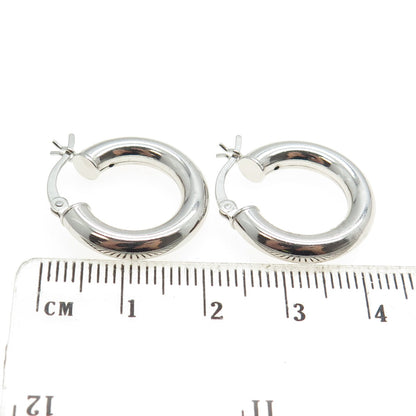 925 Sterling Silver Small Tube Hoop Earrings