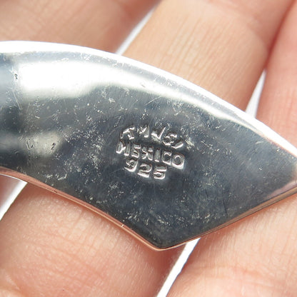 925 Sterling Silver Vintage Mexico Ribbon Pin Brooch