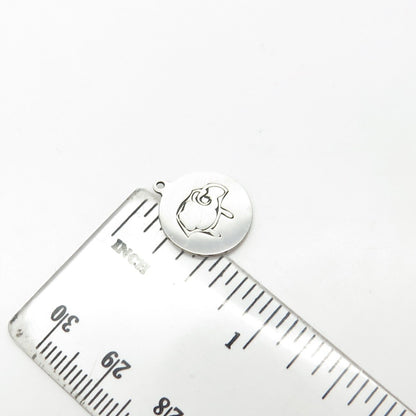 925 Sterling Silver USA Two In Town Turkey Charm Pendant