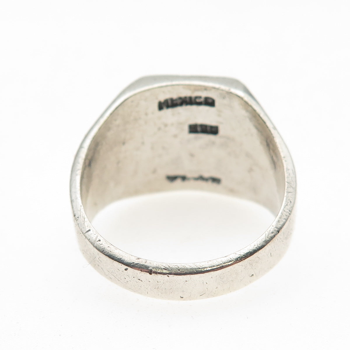 925 Sterling Silver Vintage Mexico Tree of Life Oxidized Ring Size 12