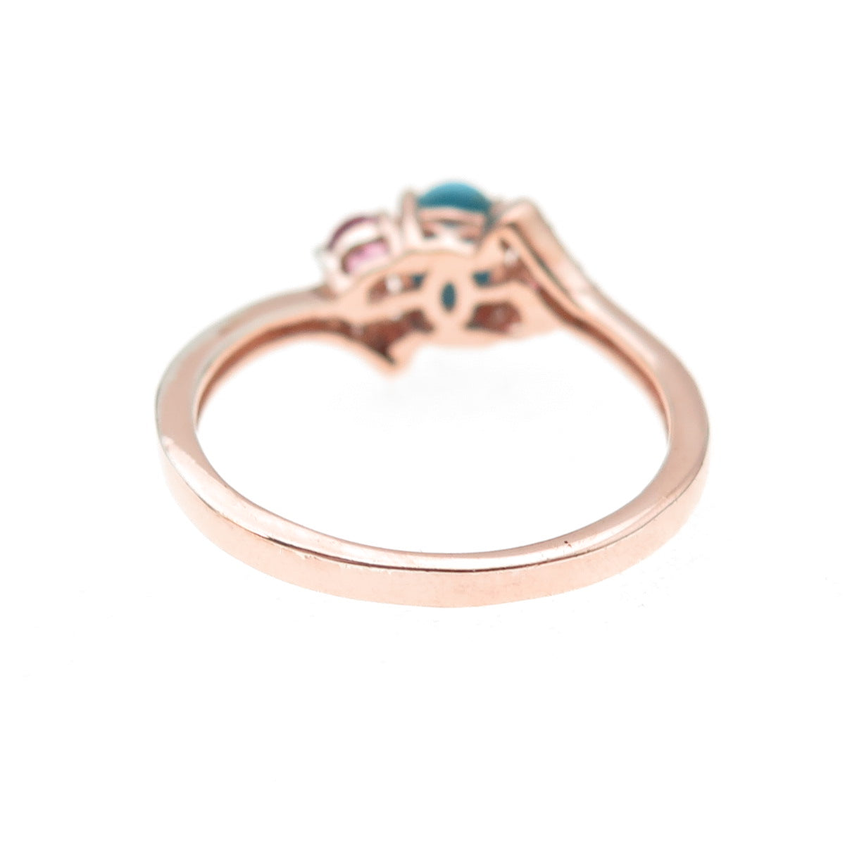 Chuck Clemency Sterling Gold Plated Real Turquoise Amethyst Topaz Ring Size 8.25