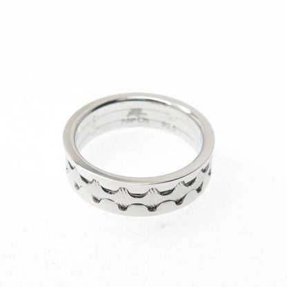 NEOS 925 Sterling Silver Textured Wave Band Ring Size 8.75
