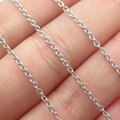 925 Sterling Silver Rolo Chain Necklace 18"