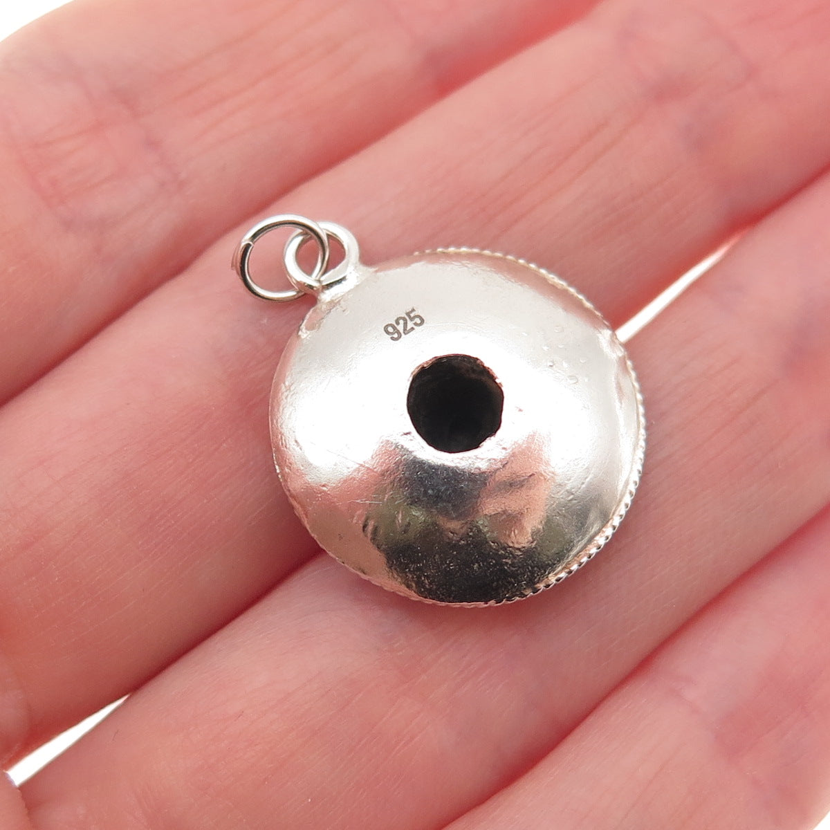 925 Sterling Silver Vintage Sombrero Hat Oxidized 3D Charm Pendant