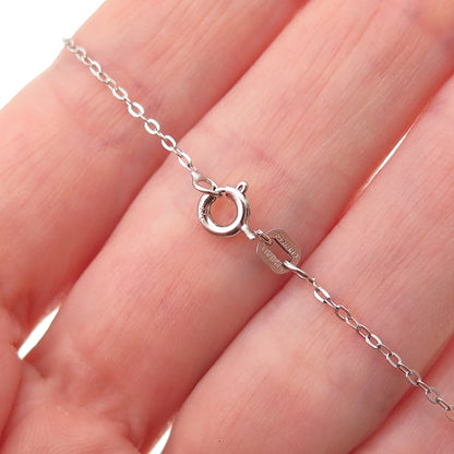 Chuck Clemency 925 Sterling Silver Real Tanzanite White Topaz Chain Necklace 20"
