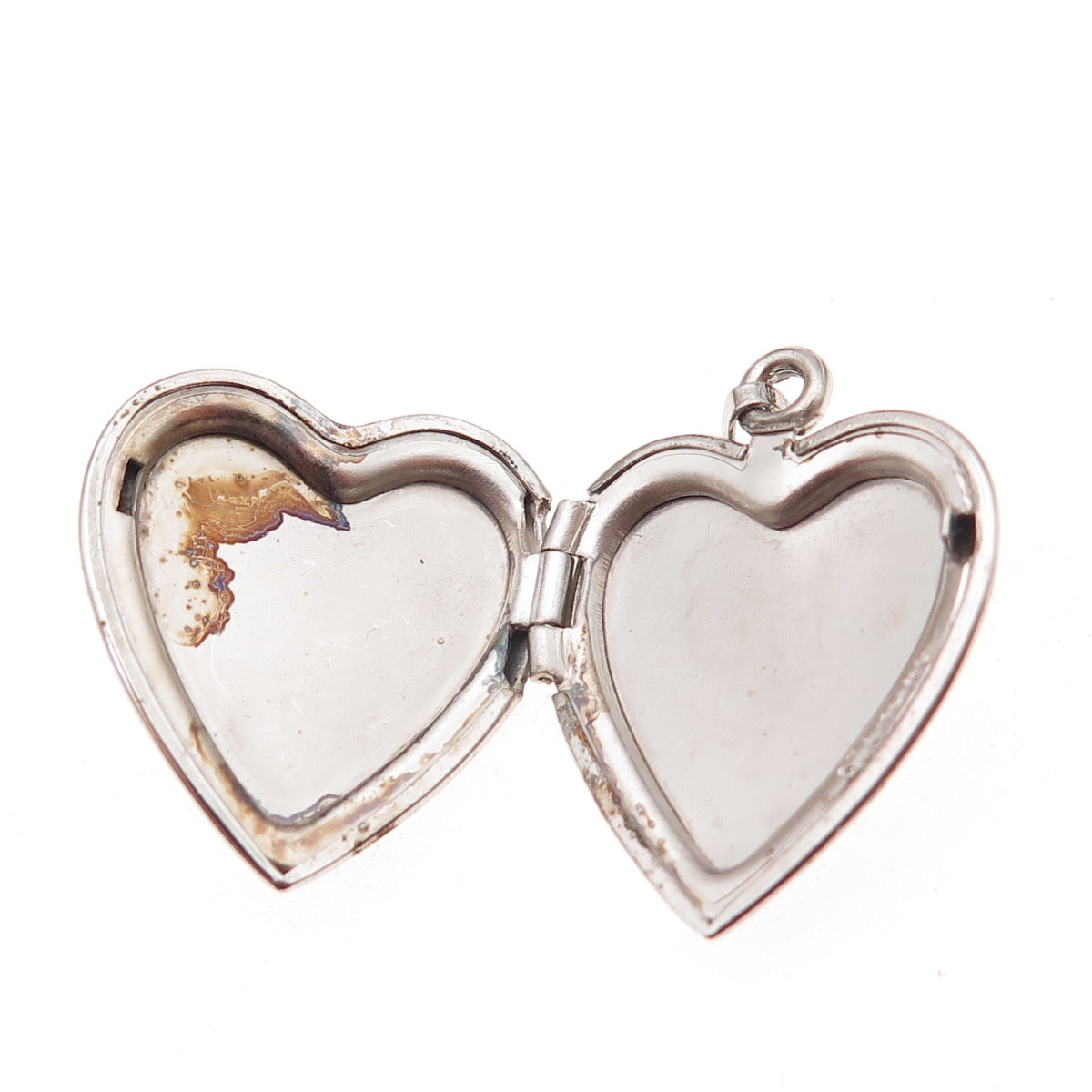 925 Sterling Silver Vintage Wedding Heart Locket Charm Pendant