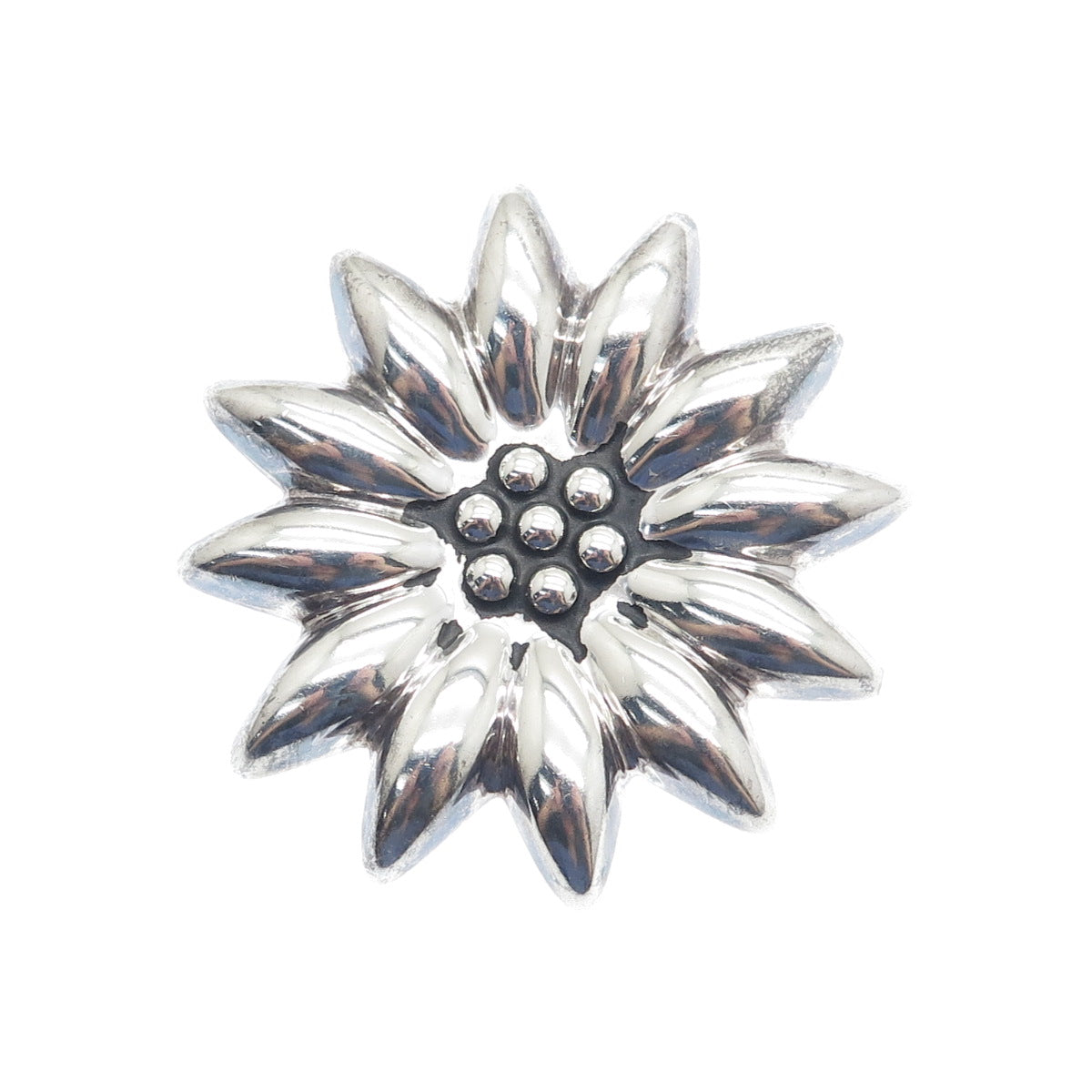 MWS Mark Wasserman Samara 925 Sterling Silver Vintage Mexico Flower Pin Pendant