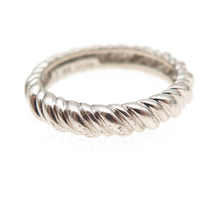 Ross Simons 925 Sterling Silver Vintage Ribbed Band Ring Size 7.75
