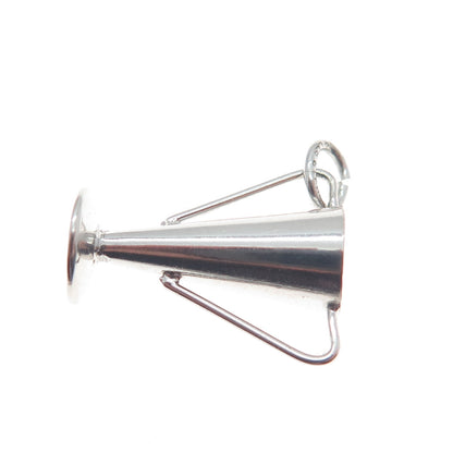 WELLS 925 Sterling Silver Antique Trophy Cup Award Minimalist 3D Charm Pendant