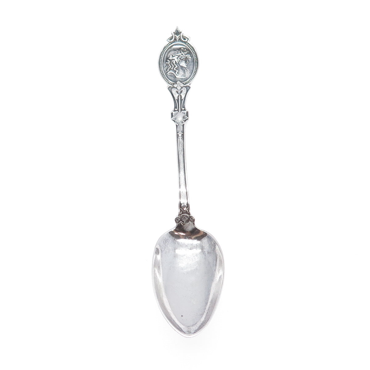 HORCHKISS & SCHREUDER 925 Sterling Silver Antique 1867 Medallion Coffee Spoon