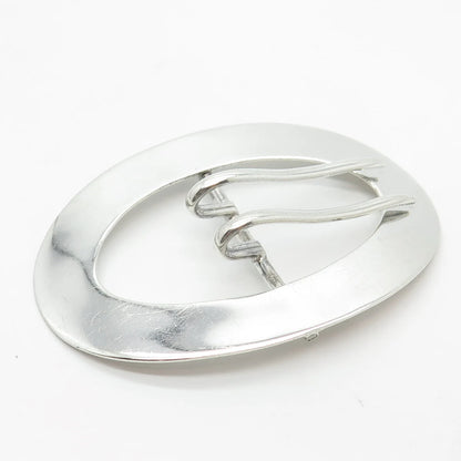 925 Sterling Silver Vintage Belt Buckle Pin Brooch