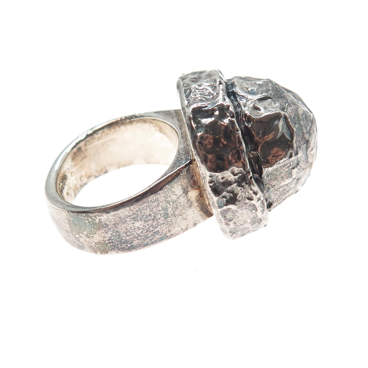 MB Margaret Bowman 925 Sterling Silver Vintage Modernist Dome Ring Size 8.75