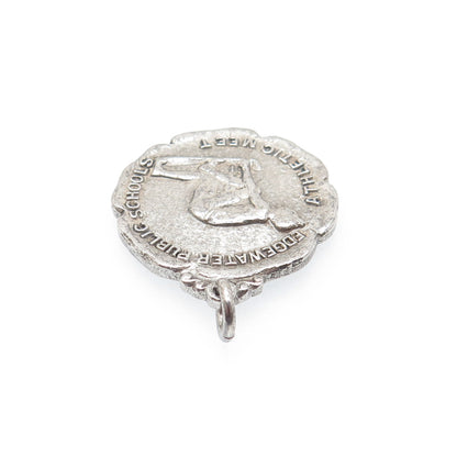925 Sterling Silver Antique 1935 Edgewater Public Schools Athletic Meet Pendant