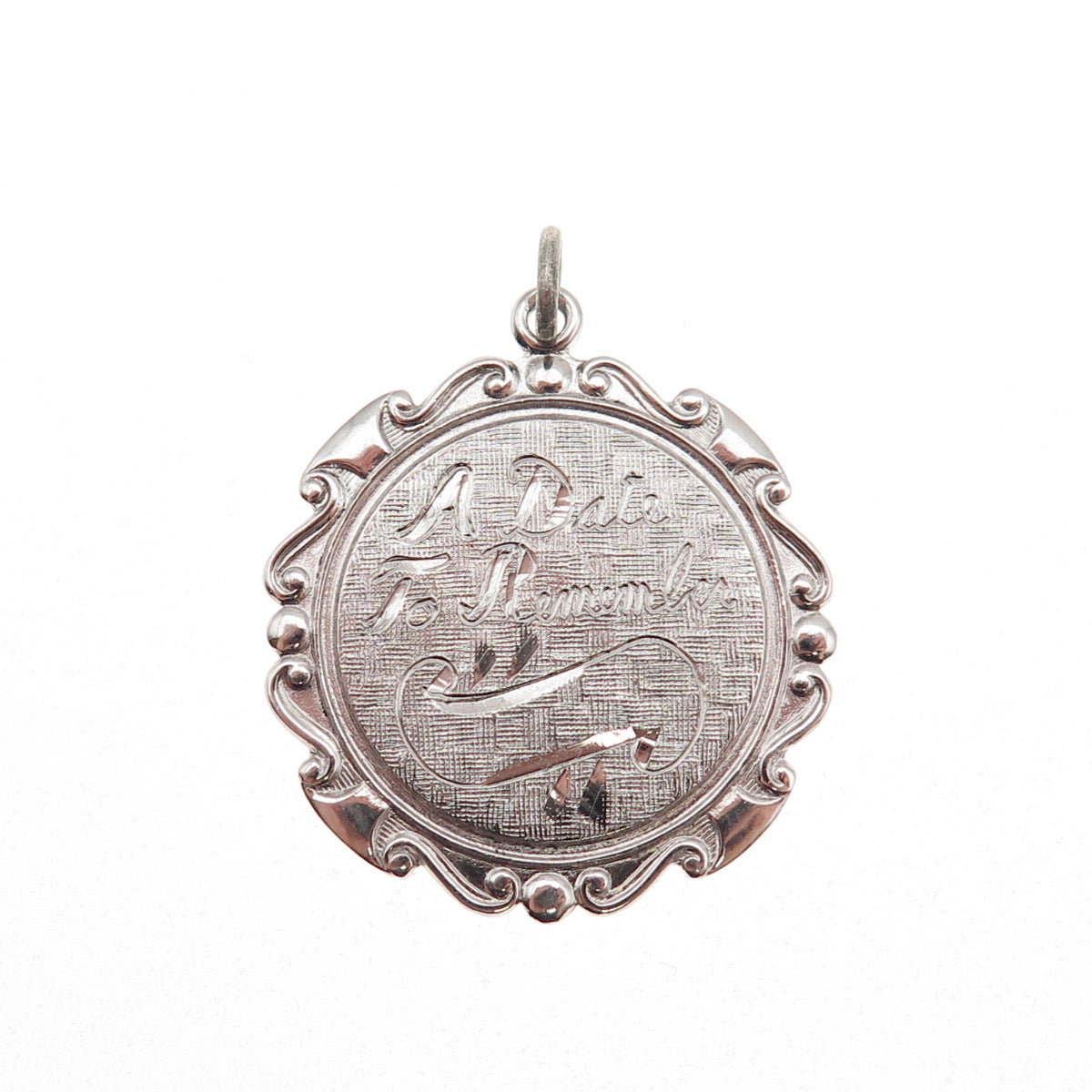 Griffith & Sons 925 Sterling Silver Vintage A Date To Remember Charm Pendant
