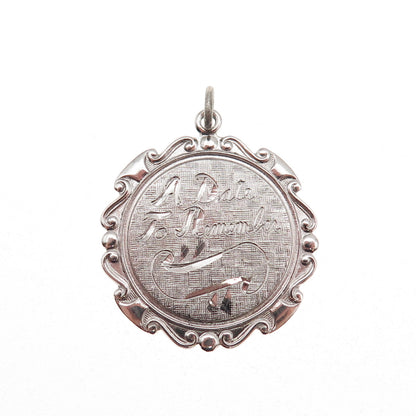 Griffith & Sons 925 Sterling Silver Vintage A Date To Remember Charm Pendant