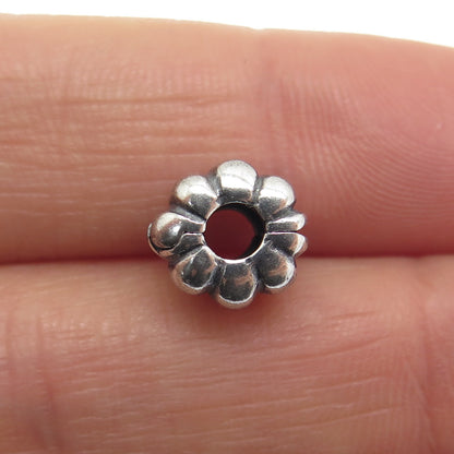 PANDORA 925 Sterling Silver Oxidized Ribbed Clip Charm