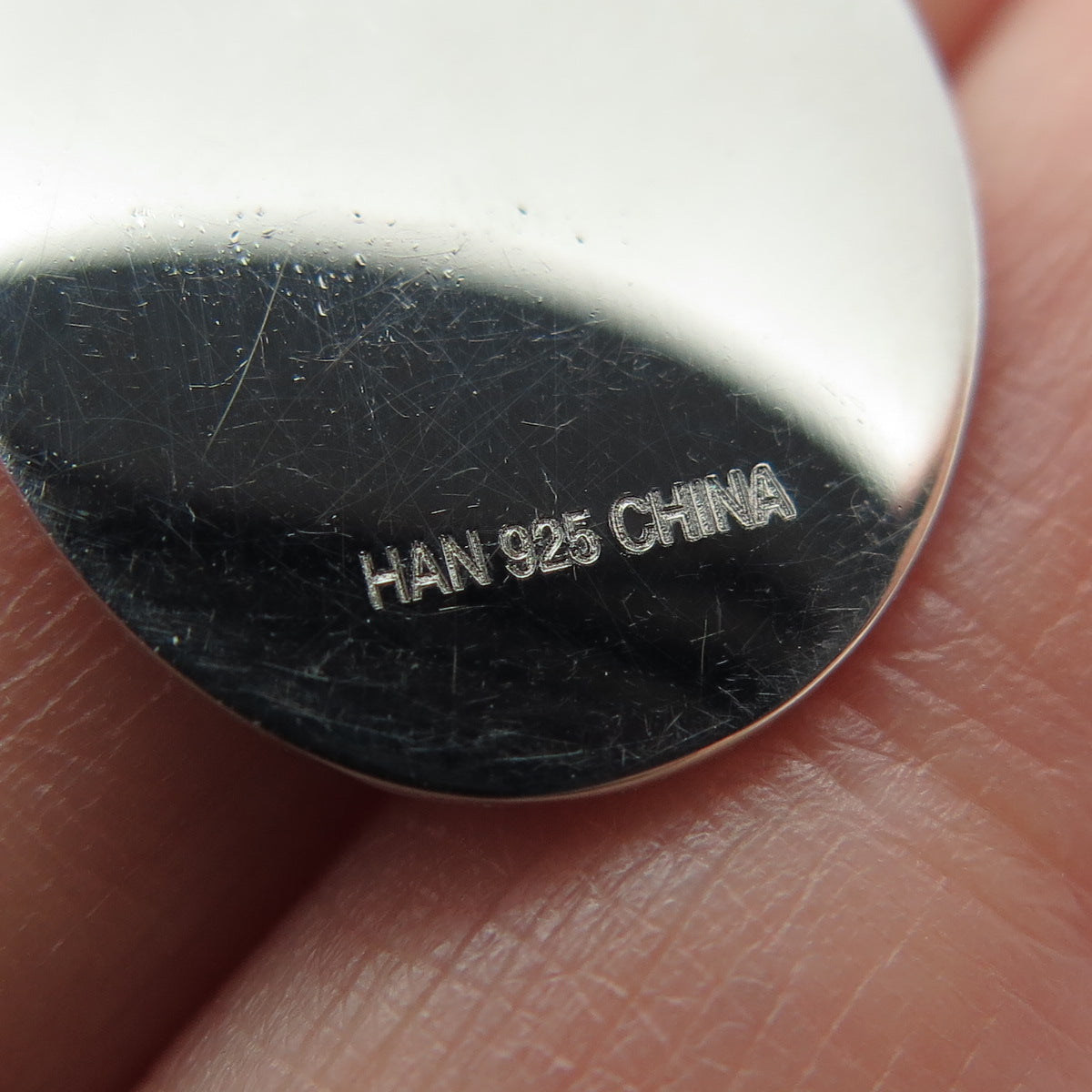 HAN 925 Sterling Silver "Reach For The Stars" Round Tag Charm Pendant