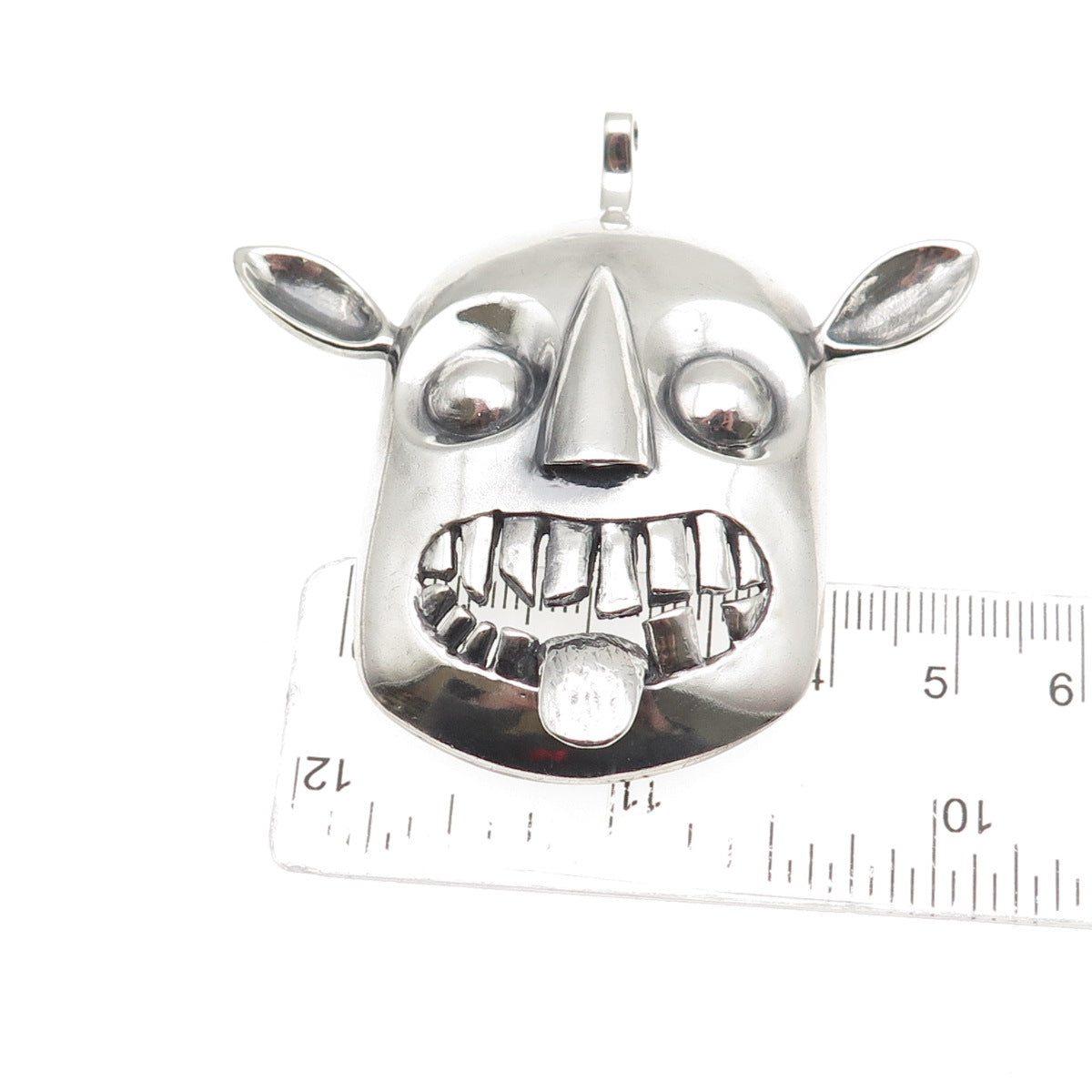 Donald Pywell 925 Sterling Silver Vintage Modernist Ogre Large 43.5g Pendant