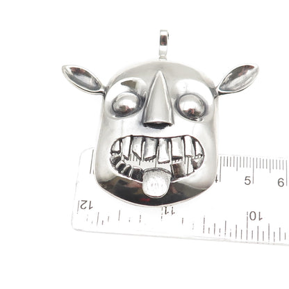Donald Pywell 925 Sterling Silver Vintage Modernist Ogre Large 43.5g Pendant